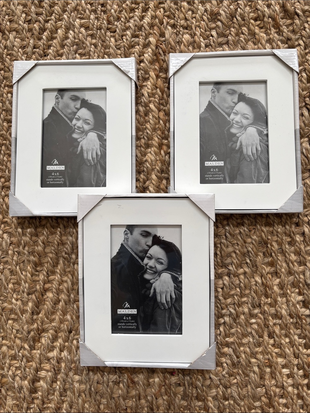 Lot/3 Malden 4X6” White Picture Photo Frames-Brand New
